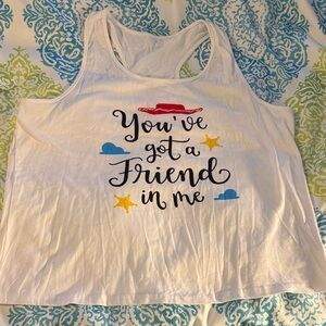 Disney White Tank Top,  Toy Story